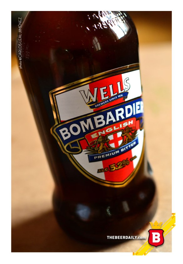 La etiqueta de Bombardier, con la cruz de St.George y los leones guardianes, símbolos ingleses por excelencia.