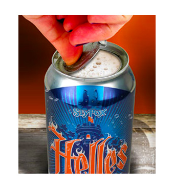 La tapa totalmente desprendible de esta lata 360º de SlyFox