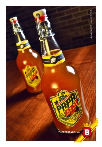 La Papá Ale de Lúpulo, en su botellota de a litro