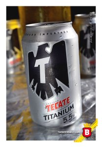 Esta Titanium, con una lata un poco parecida a su hermana, la Tecate Light