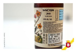 Muy elocuente la etiqueta de esta Sanctum de Calavera