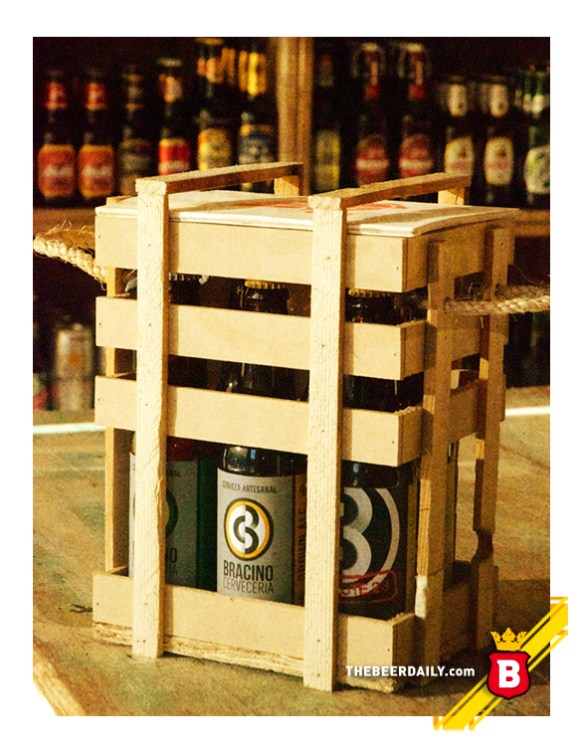 Acá la caja de Lúpulo con seis cheves de Bracino